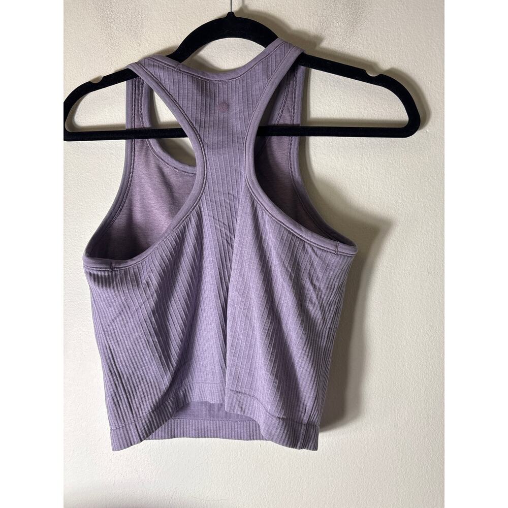 Lululemon Purple Fitted Yoga Top Sz S - Picture 3 of 3